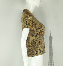 Vintage Cheetah Print Popcorn Top (Fits up to a Size XL)
