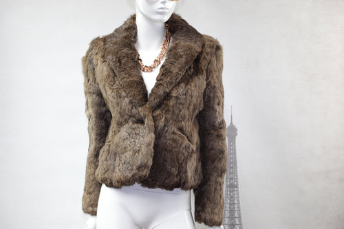 Vintage Rabbit Fur Jacket (Size Medium)