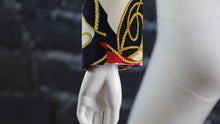 Cropped Nautical Silk Blazer (Size 10)
