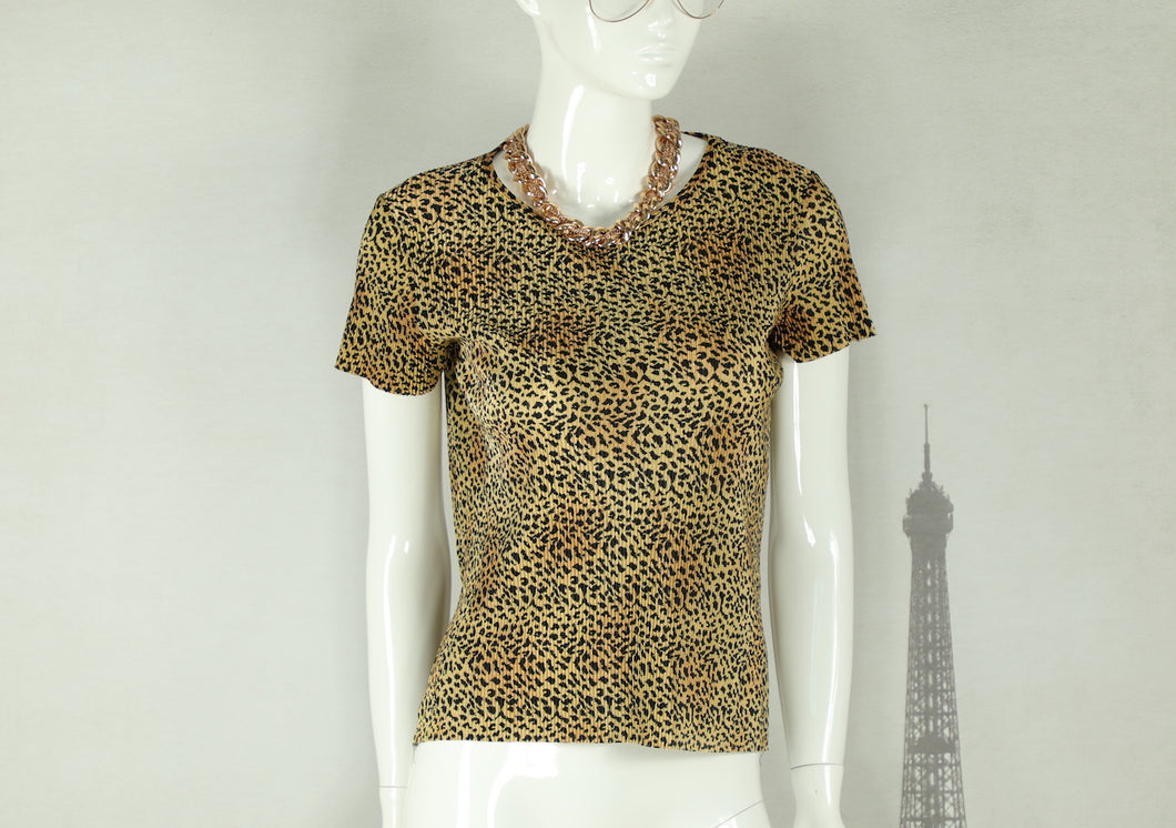 Vintage Cheetah Print Popcorn Top (Fits up to a Size XL)