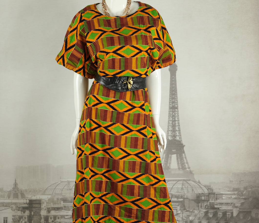 Kente Caftan (Fits up to a 1X)