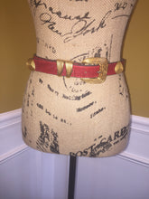 Vintage Red Leatherock Belt - Size Small