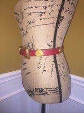 Vintage Red Leatherock Belt - Size Small