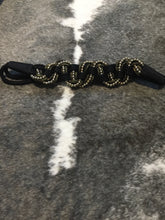 Black and Gold Roped Waist Belt - Size Medium/Large