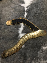 Gold Medallion Stretch Belt - Size Large