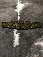 Black and Gold Beaded Belt - Size Medium/Large