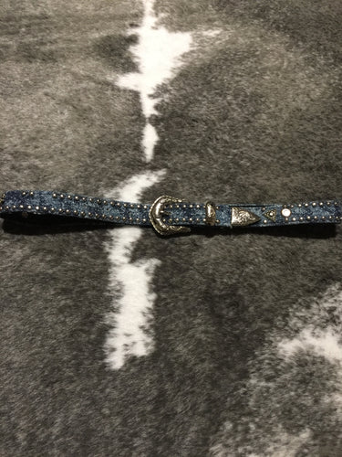 Studded Denim Belt - Size Small/Medium